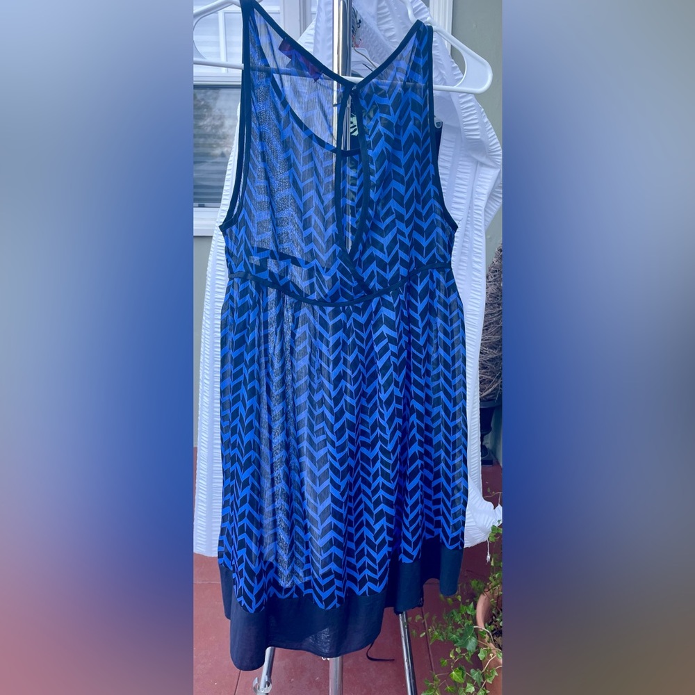 Sheer Blue Pattern Top